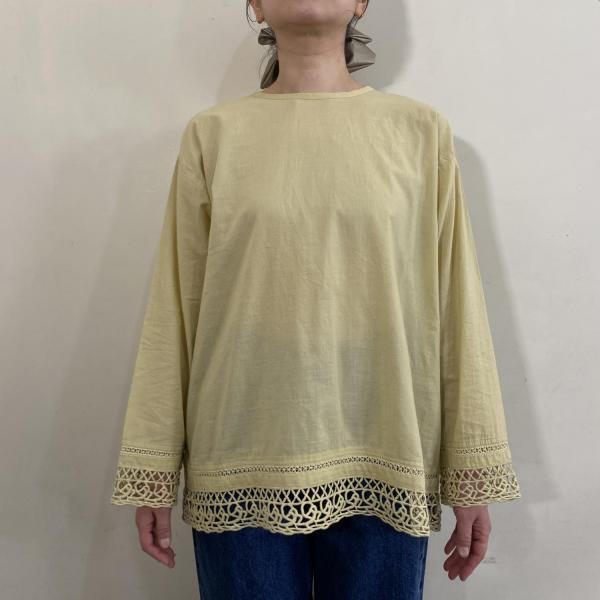 キャンブリック×レース　レースブラウス