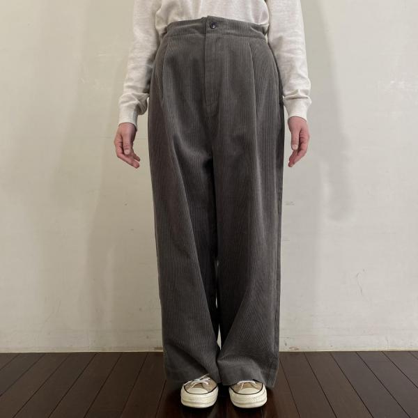コーデュロイ　ワイドスラックス