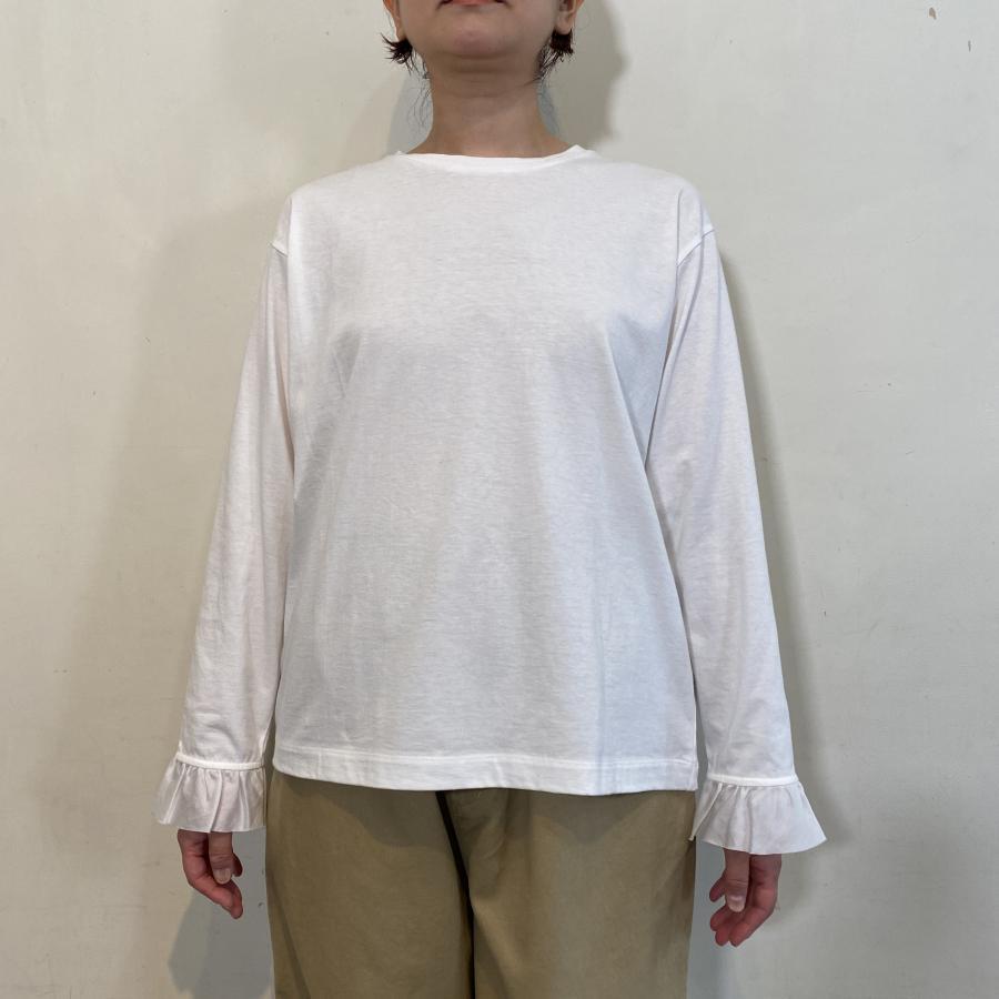 トロワ天竺　袖口フリル無地