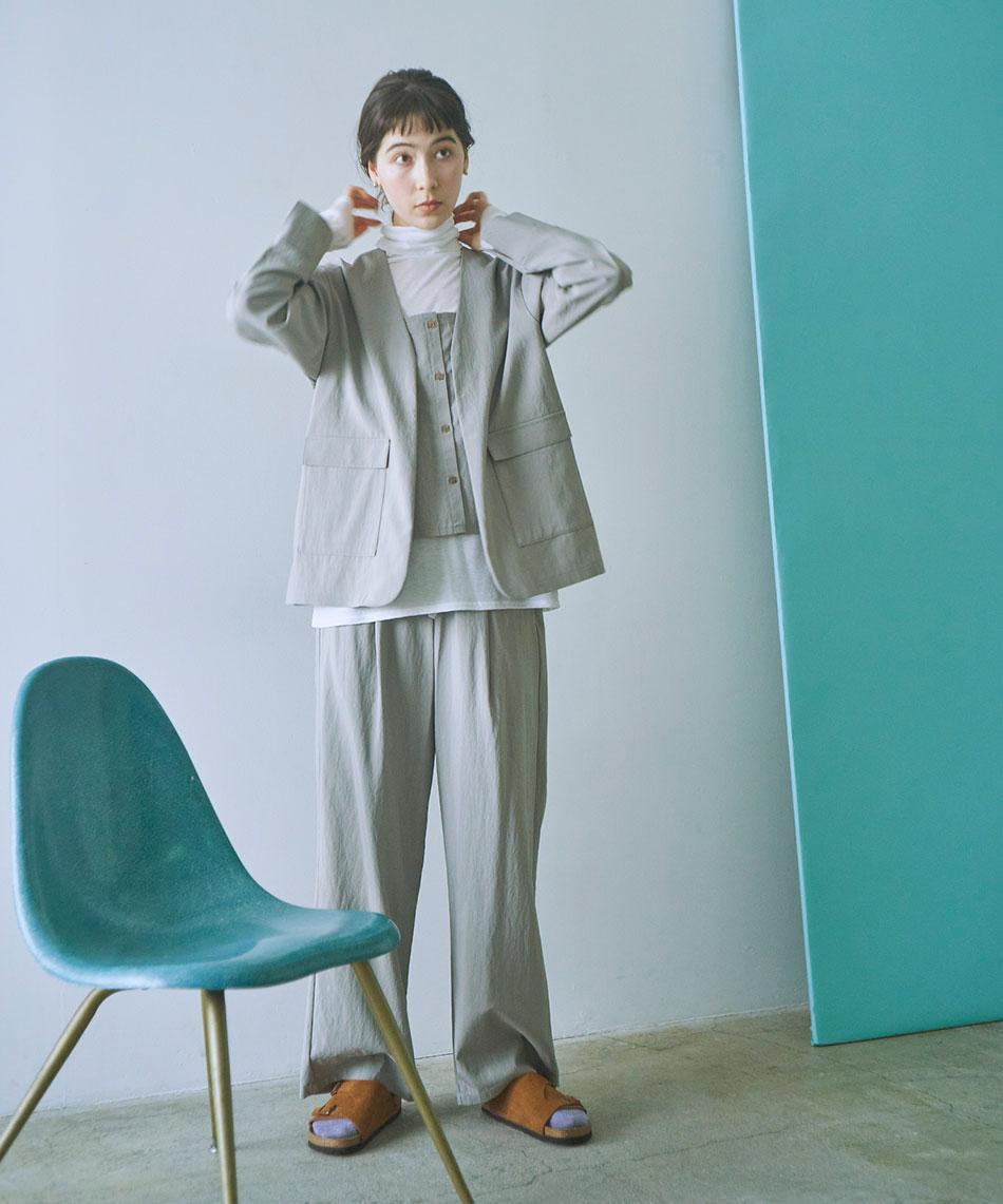 sheer satin　no collar JK