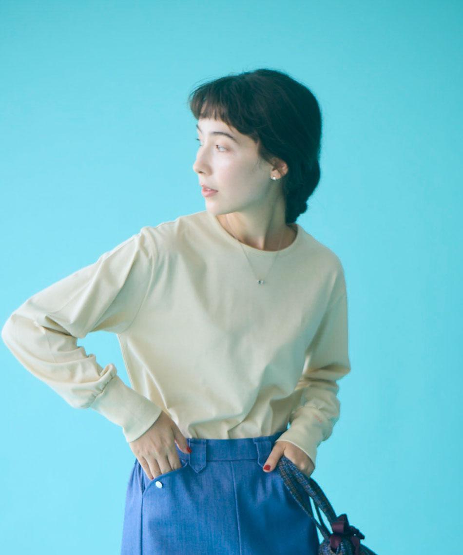 me.embroidery T gather sleeve P/O